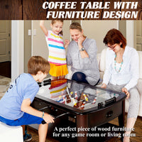 42” Foosball Coffee Table, Soccer, Accessories Included by