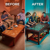 42” Foosball Coffee Table, Soccer, Accessories Included by — Before & After