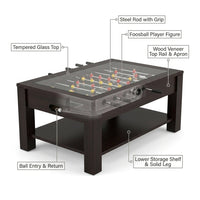 42” Foosball Coffee Table, Soccer, Accessories Included by — How It Works