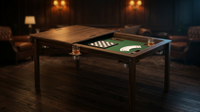 63 In. W 4-6-Player Wood Poker Table with Removable Top and Cup Holders — Lifestyle