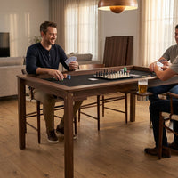 63 In. W 4-6-Player Wood Poker Table with Removable Top and Cup Holders — Lifestyle