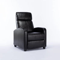 25.6" Wide Modern Soft Breathable Faux Leather Massage Home Theater Individual Seat with Remote Control (Set of 4)
