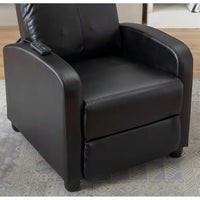 25.6" Wide Modern Soft Breathable Faux Leather Massage Home Theater Individual Seat with Remote Control (Set of 4)