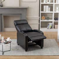 25.6" Wide Modern Soft Breathable Faux Leather Massage Home Theater Individual Seat with Remote Control (Set of 4)